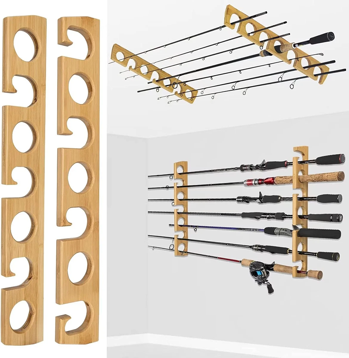 Fishing Rod Wall Mount Rod Holder for ROD-RUNNER Fishing Rod