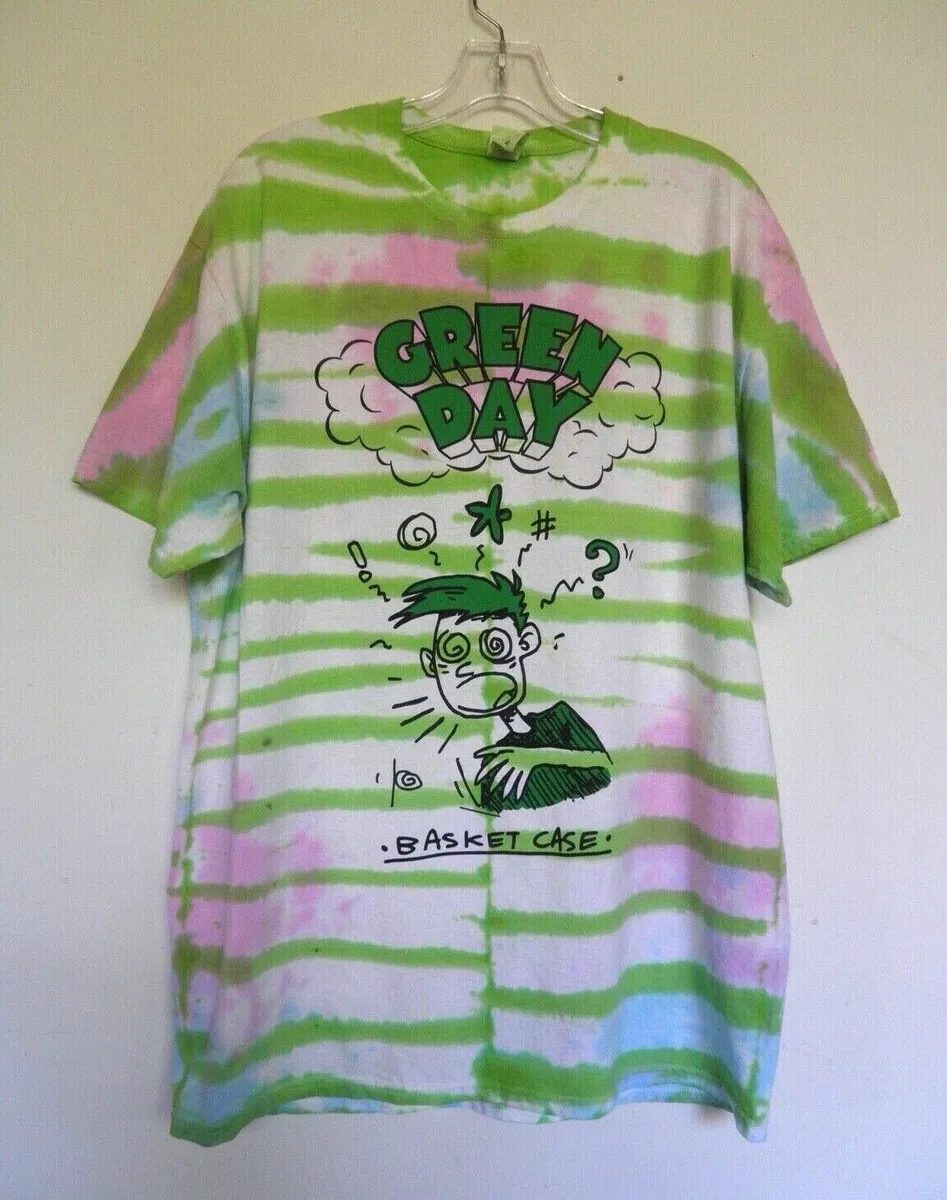Green Day Basket Case Tie Dye Band T Shirt