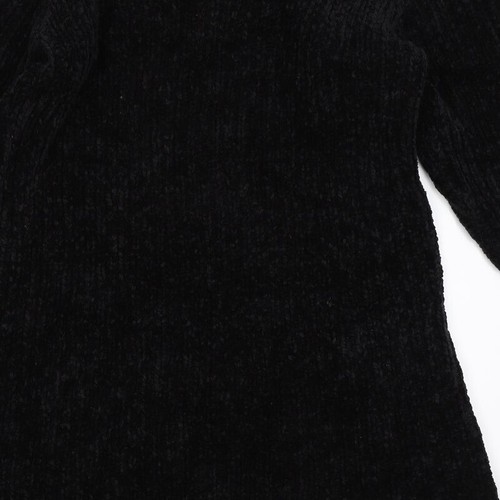 SLY Womens Black Acrylic Blend Jumper Dress One Size Asymmetric - Picture 10 of 12