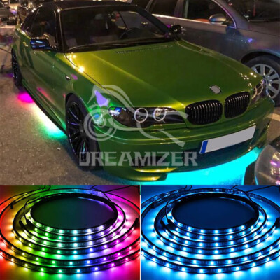6x Car RGB LED Underglow Light Neon Strips For 3 Series E46 E36 E90 E91 E92 E93