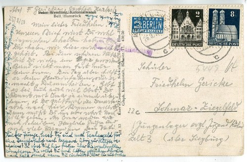 AK Bell,Hunsrück,Dorfstraße, 1950 - Picture 2 of 2