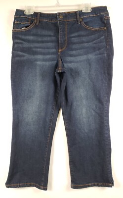 Nine West Jeans Chrystie Capris Women's Size 12 Blue Denim