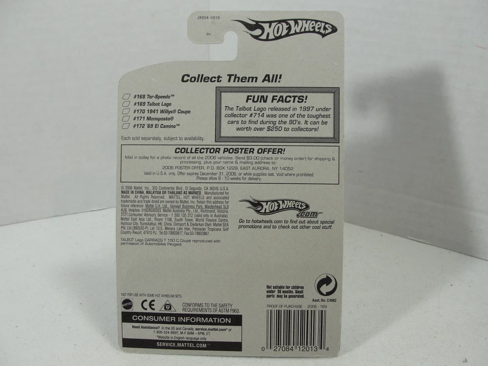 2006 Hot Wheels 1/64 - #169 Talbot Lago - Image 3 of 3
