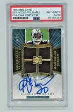 DEANGELO WILLIAMS /35 Gold AUTO PSA DNA Quad Jersey 2006 UD Exquisite ROOKIE HOF