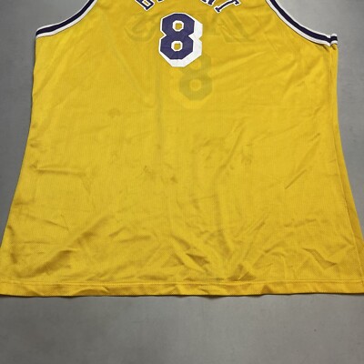 Vintage Kobe Bryant Champion Jersey Yellow 8 Size 52 XXL Rookie