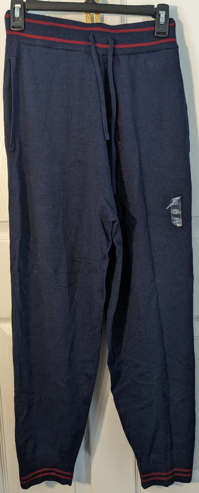 NEW JW Anderson Uniglo Navy Blue Merino Wool Blend XS Joggers Sweats Leisure