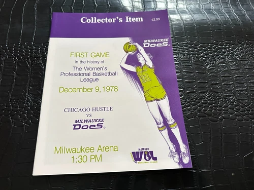 1978 WPBL Milwaukee Does vs Chicago Hustle Womans Pro Basketball League Program