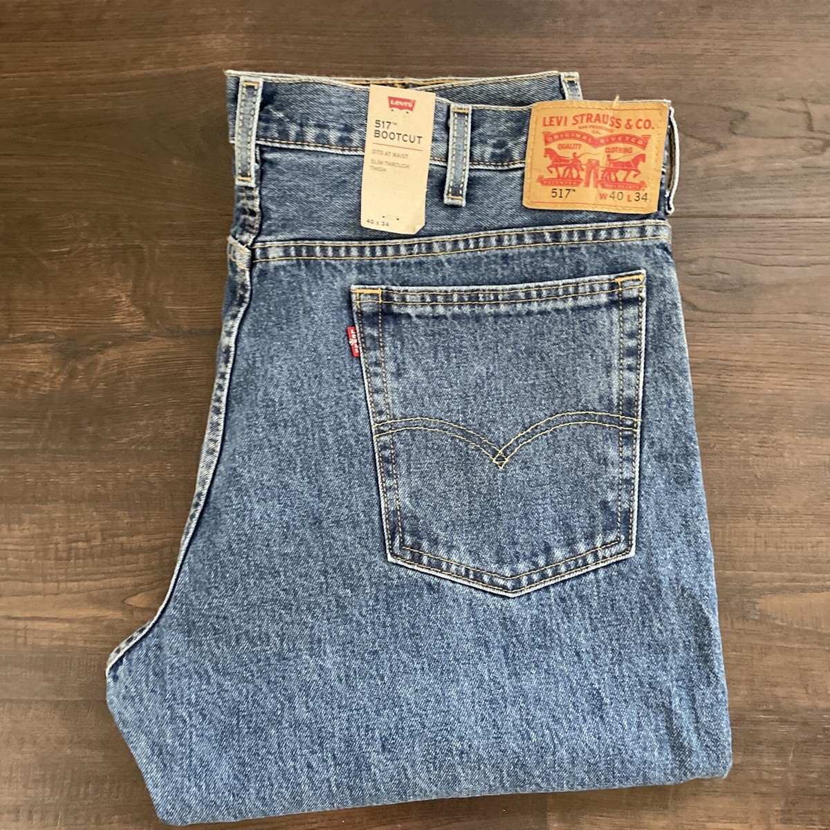 NEW Blue Levi's Men's 517 Bootcut Fit Blue Jeans #005174891 NEW Blue Levi's Men's 517 Bootcut Fit Blue Jeans #005174891