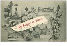 34. n°33571.beziers un bonjour