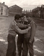Vintage Photo Picture Old Photograph World War 2 Men Soldiers Buildings 1944