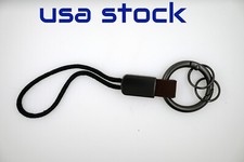 Keychain Lanyard Cotton Rope Strap Metal Keyring