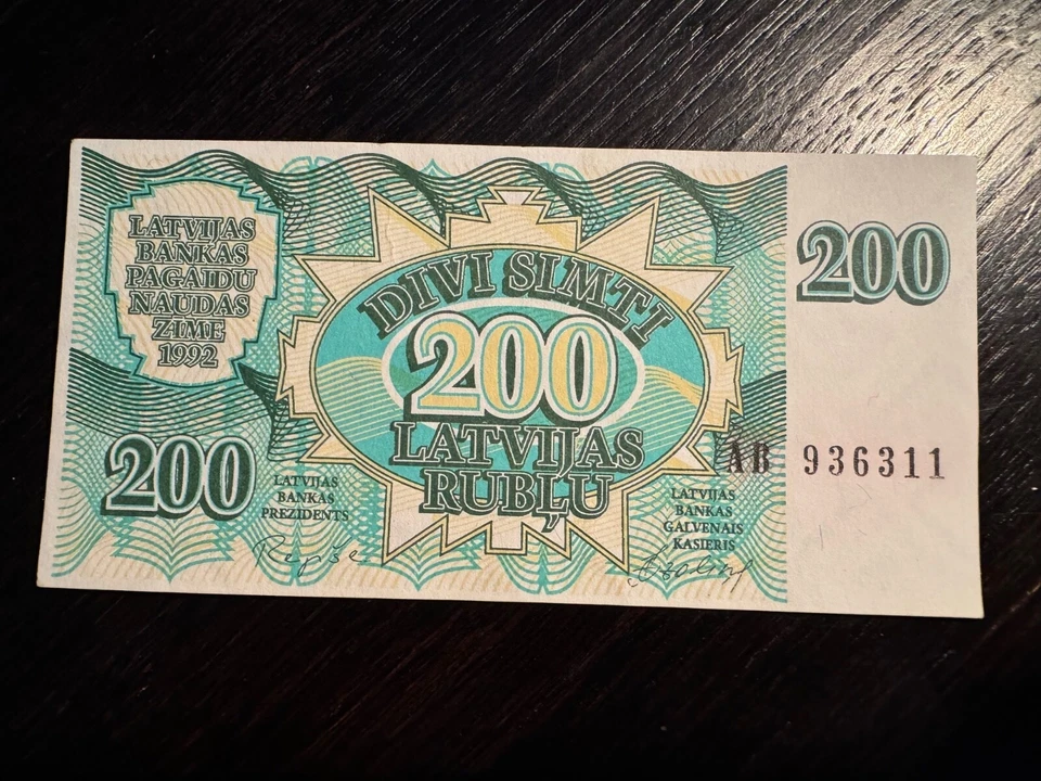 Latvia, Lettland paper money 200 "Latvijas rubļu", 1992 - Image 2 of 2