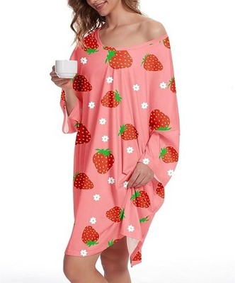 white christmas dresses Ekouaer Women's House Dress with Pockets Moomoo Dresses Short Sleeve Mumu Nightgown Lounge Dress Button Down Sleepwear Blue Boho / M main image 0