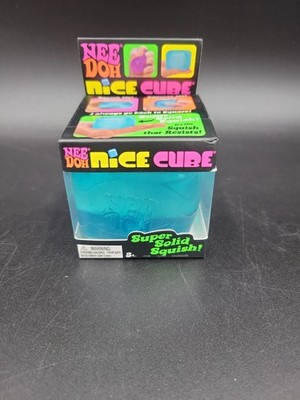Nee Doh Nice Cube - Super Solid Squish! (Blue) - Brand New/Factory Sealed!