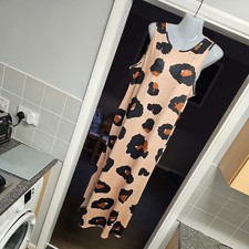 Ladie's Brown Animal Print Maxi Dress Size 18-20 By SHEIN NEW