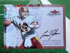 2000 Fleer Skybox Autographics Brad Johnson Washington Redskins Auto Card