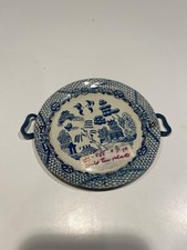 1950's Tin Litho Toy Plate Blue Willow Tin