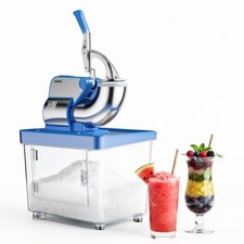 Garvee Commercial Ice Crusher 300W 661Lbs/Hr Double-Blade w/Spare Blades 1450RPM