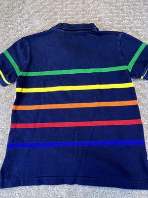 Polo Ralph Lauren Polo Shirt Boys 6 Navy Rainbow Stripe