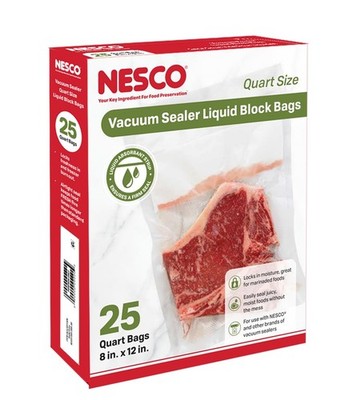 Vacuum Sealer Liquid Block Bags, Quart Sized, 25 Count