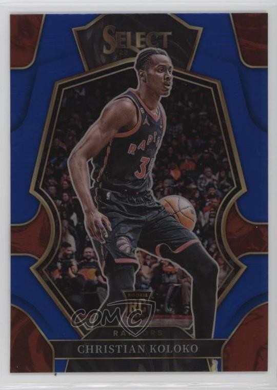 2022 Panini Select Premier Level Blue Prizm Christian Koloko #185 Rookie RC 1a04