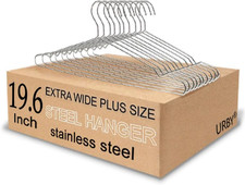Extra Wide Wire Hangers for plus Size Clothes, 19.6 Inch Stainless Steel plus Si
