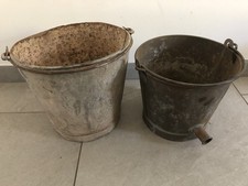 Lot 2 Seau En Zinc Galvanisé Idéale Déco Jardinière