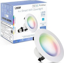 Feit Electric 4" Smart WiFi LED Downlight, Color Changing, 720lm, 2700-6500K