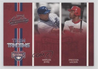 2005 Playoff Absolute Memorabilia Team Tandems Marlon Byrd Preston Wilson 0j5