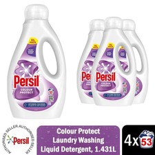 4x of 53W Persil Colour Liquid Detergent for Sensitive Skin 1.431L, Total 212W