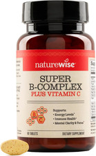 Super Vitamin B Complex for Women and Men - with Vitamin C, Folic Acid Biotin B1