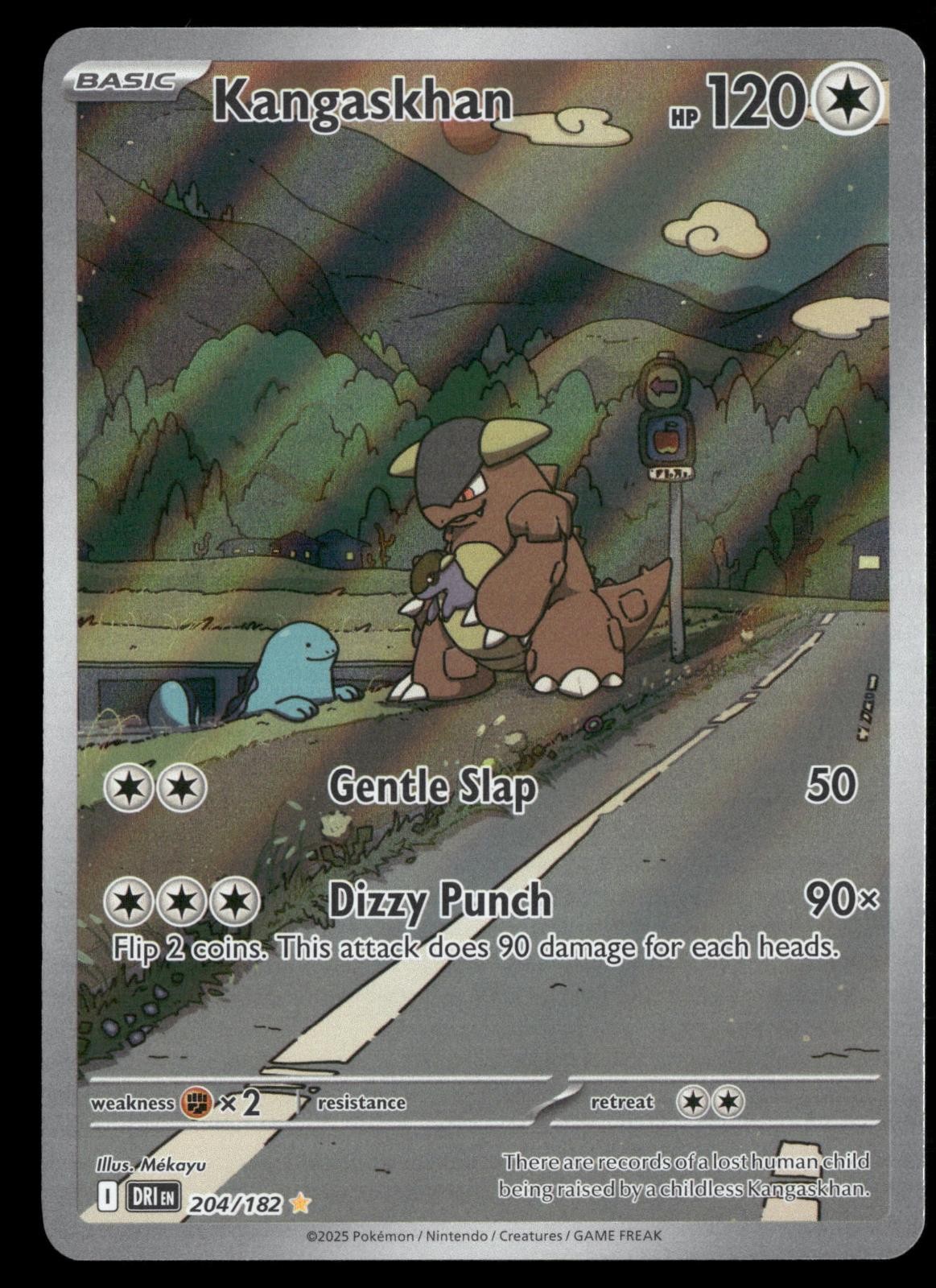 Kangaskhan 204/182 Illustration Rare Destined Rivals Pokemon Holo Near Mint