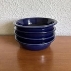 Lot of 4 Fiestaware Vintage Fiesta Cobalt Blue Cereal Soup Bowls 6 3/4"