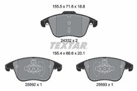 Textar Bremsbelagsatz, Scheibenbremse 2433205