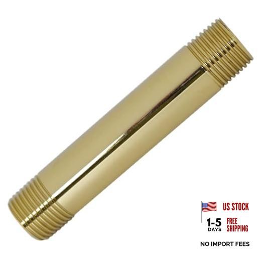 D12104-01 ½” x 4" IPS Brass Pipe Nipple 1 Pack Polished Brass