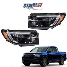 For Honda Ridgeline 2021-2025 Halogen LED 5Pin Left&Right Side Pair Headlights