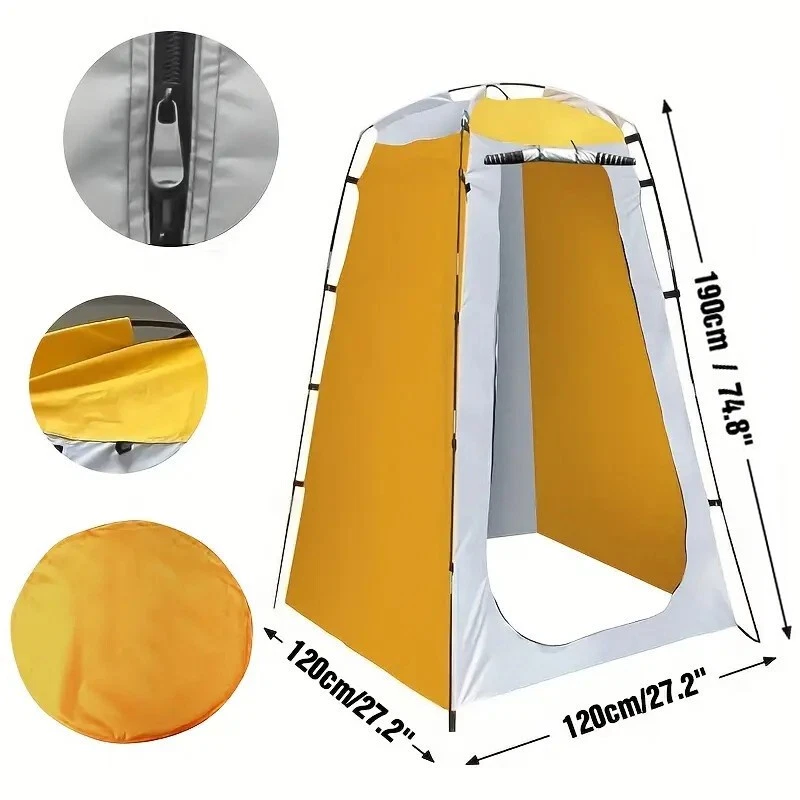 Portable Toilet Kit Adults, Pop Up Privacy Tent, X Large Camping Folding Toilet, - Image 3 of 4