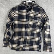Hollister Shirt Mens Small Blue Plaid Flannel Button Front Long Sleeve Casual
