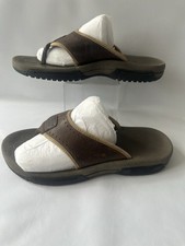 CATERPILLAR Men’s brown leather CAT Flip Flops Super Quality Uk 8 Wide Fit