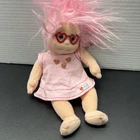 VTG 2000 TY BEANIE KID "LUVIE" Plush Doll *Pink Heart Dress/ Heart Glasses* TAGS