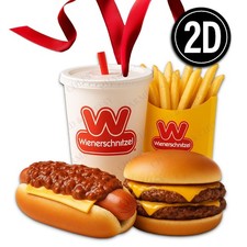 Wienerschnitzel Acrylic Christmas Ornament Chili Hot Dog Fast Food Gift 048