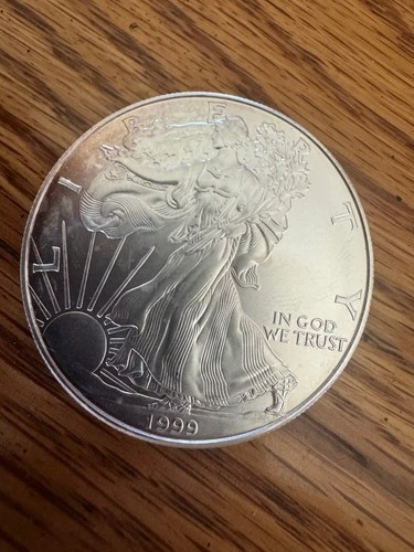 1999 American Eagle Walking Liberty 1oz Silver Dollar Gift Box .999 Fine Silver