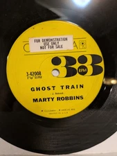 33 7" promo single ~ MARTY ROBBINS: "Jimmy Martinez / Ghost Train" 1961 (VG)