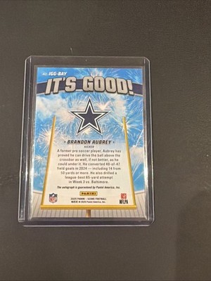 2025 Score - It's Good! Autographs Brandon Aubrey #IGG-BAY (AU) | eBay