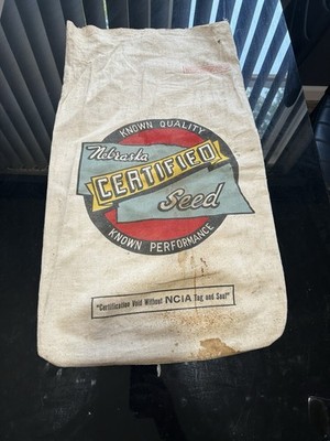 Vintage Nebraska Certified Hybrid Seed Corn Bag Known Quality Known Performance