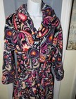 Vera Bradley Plush Velour Parisian Paisley Hooded Knee Length Robe S/M — photo 2