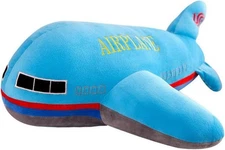 Stuffed Airplane Plush Toys Blue Plane Pillow,Gifts for Kids Adults 15.7 inches 