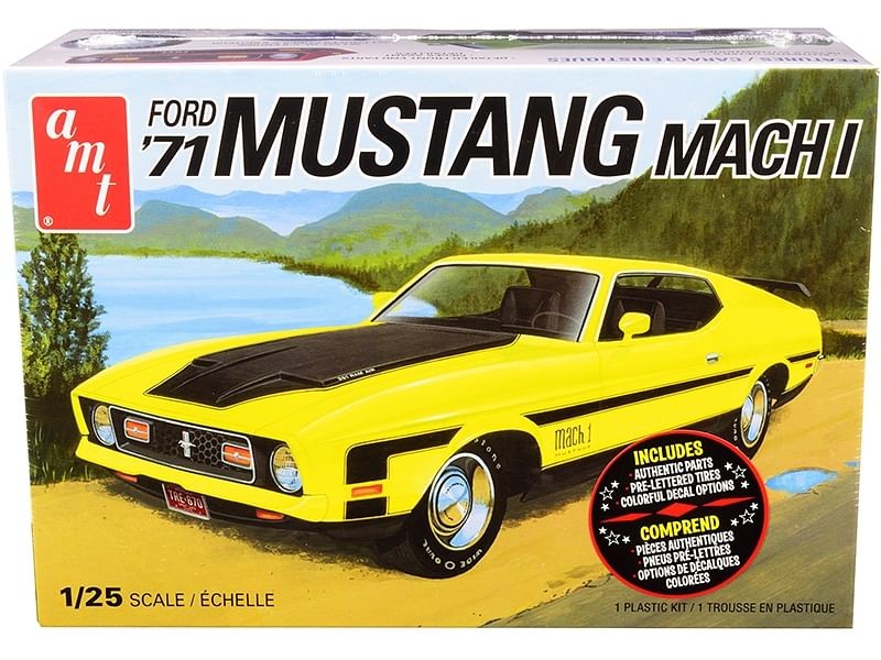 1971 Ford Mustang Mach 1 1/25 Scale Model Kit by AMT - Skill Level 2