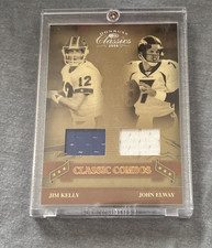 2006 DONRUSS CLASSICS CLASSIC COMBOS JIM KELLY DUO FOOTBALL JERSEY CARD 131/250