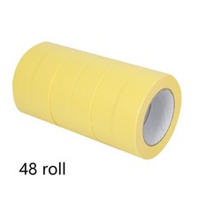 48 Rolls 06654 Automotive Refinish Yellow Masking Tape Rolls 1.5 in.